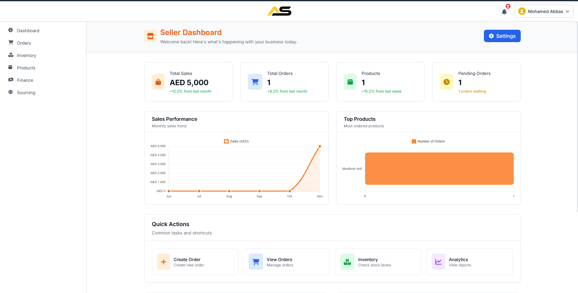 Seller Dashboard